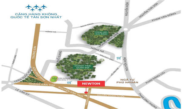 Vi tri Newton Residence 600x360 - Dự án khu căn hộ Newton Residence – Quận Phú Nhuận