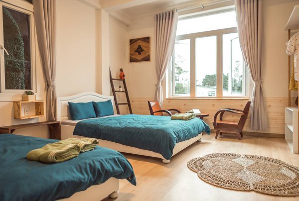 phong nghi sieu xinh xan tai pi hostel da lat 600x404 - Top 10 nhà nghỉ giá rẻ ở Đà Lạt ngay trung tâm thành phố không nên bỏ qua